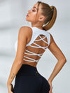 ZASUWA Female Hollow Out Cross Back Scrunch Bum Tracksuit