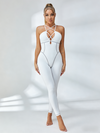 Hollow Out Cross Back Jumpsuit