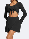 Mesh Tie-Front Tennis Set