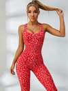 Leopard Print Backless Jumpsuit