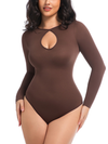 Cutout Seamless Long-Sleeve Sexy Tight Shapewear Bodysuits