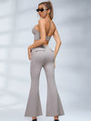 ZASUWA Female Button Cutout Cargo Style Flare Design Tracksuit
