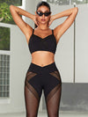 ZASUWA Female Mesh Quick Dry Elastic Tight Leggings