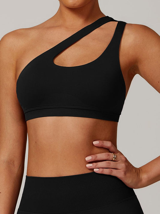 ZASUWA Female Solid Color Tailoring Hollow Out Backless Sports Bras