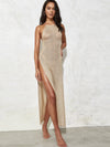 ZASUWA Female Sexy Cross Back Without Bikini Set Cover Up Dress