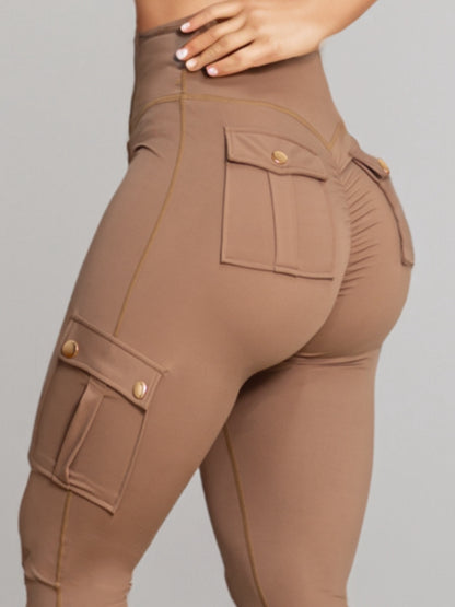 Pocket Scrunch Bum High-rise Cargo Style Leggings