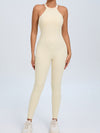 ZASUWA Female Sexy Backless Hollow Out V-shaped Waist Scrunch Bum Jumpsuit