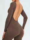 ZASUWA Female U collar Elastic Tight Seamless Quick-dry Jumpsuit