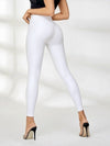 ❤ZASUWA Female Fly-eye PU Zipper Hip-lift Leggings