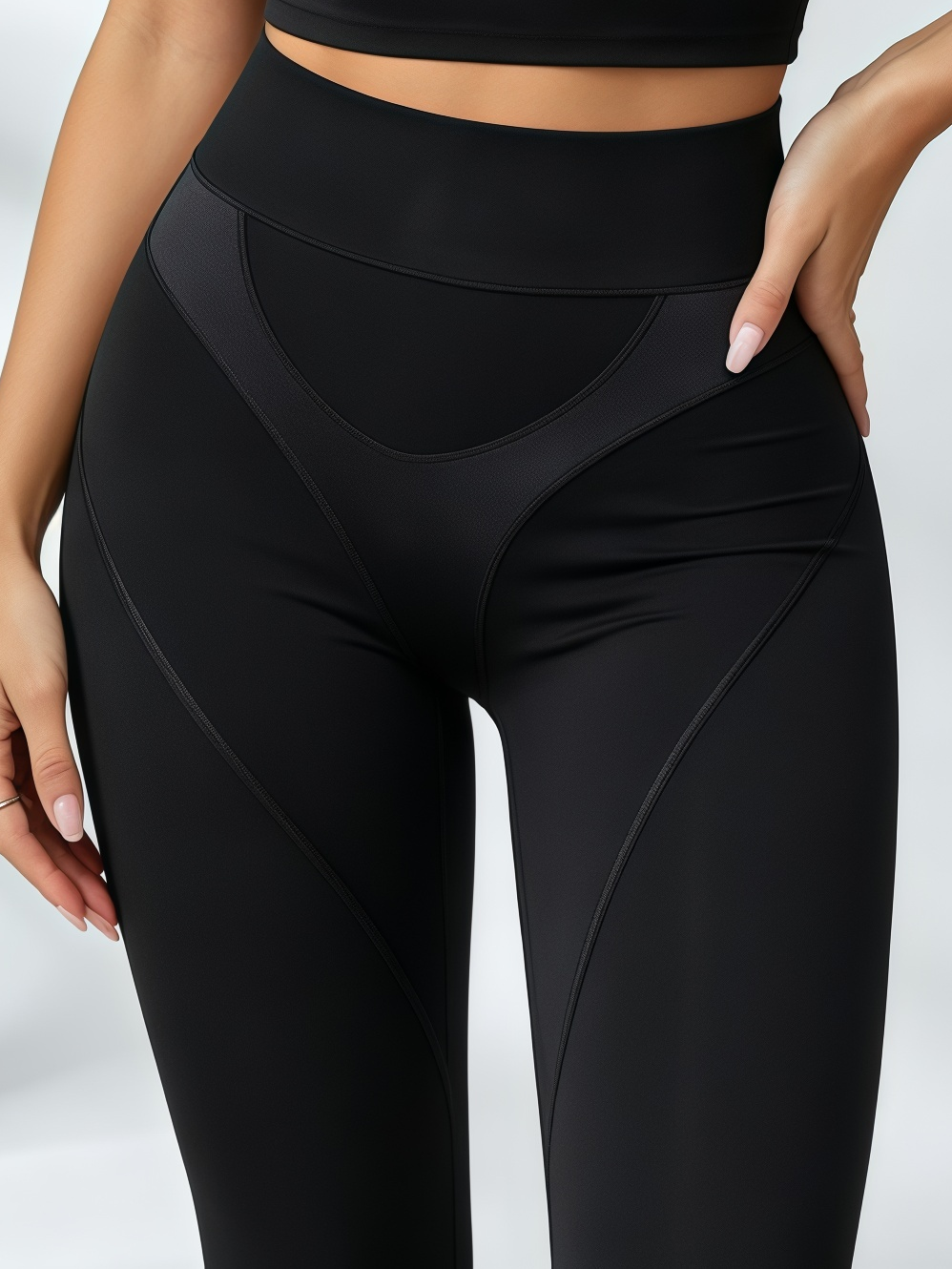 Crisscross Cutout Crop Top & Contour Leggings Set