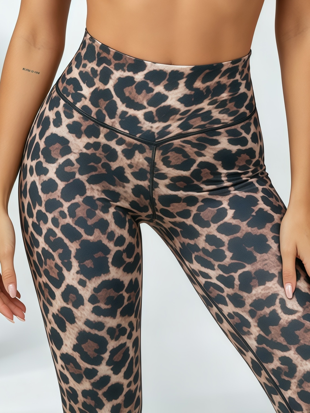 Cutout Sports Bra & Leopard Print Leggings Set