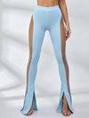 Light‑Blue Mesh‑Cutout Flared Active Set