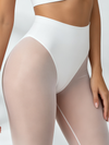Mesh‑Panel Double‑Strap Sports Bra & Sheer‑Mesh Leggings Set