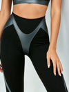 Two-Tone Panel Sports Bra & High Cut Leggings Set