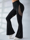 High Waist Breathable Mesh Workout Flare Leggings