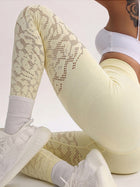 Seamless High-Waist Sculpting Leggings with Perforated Detail