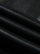 High-Waist Liquid Leather Front Zip Slim Fit Pants
