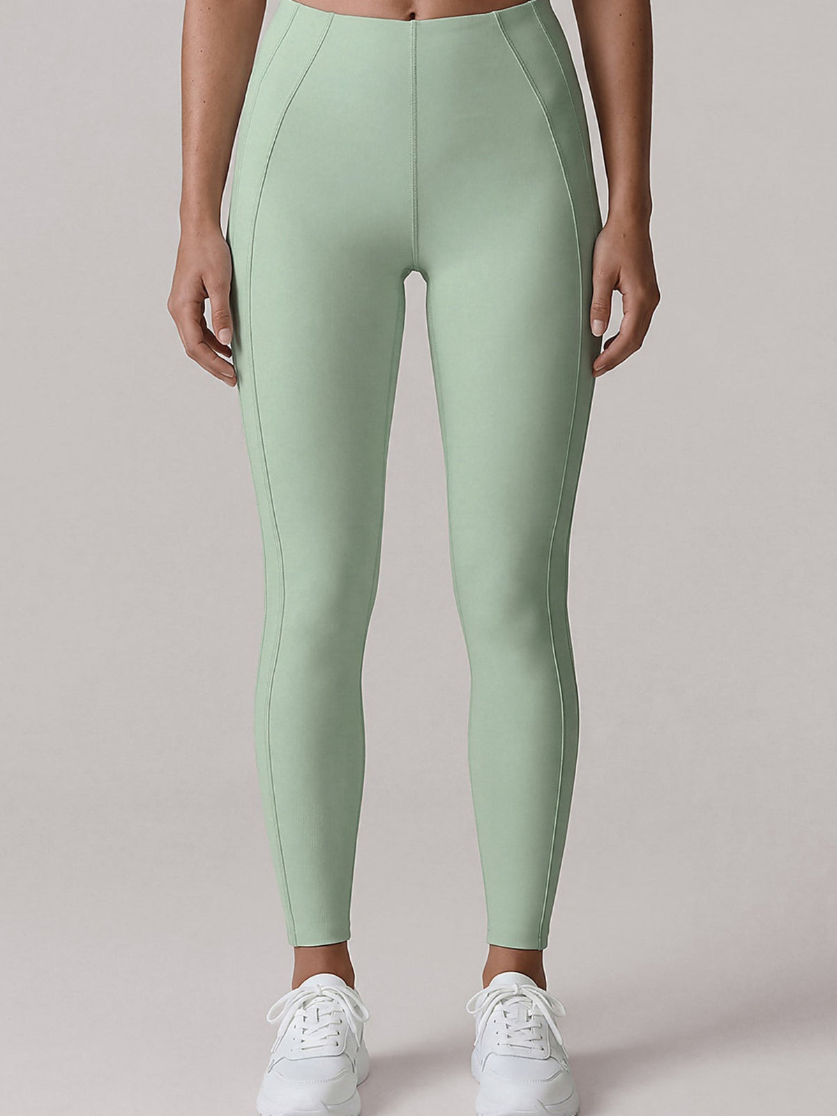 High-Waist Sculpting Leggings with Seam Detail