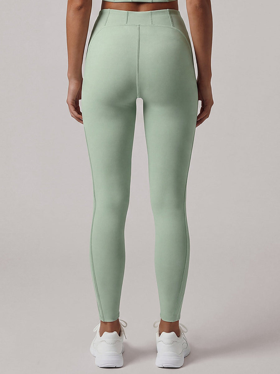 High-Waist Sculpting Leggings with Seam Detail
