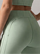 High-Waist Sculpting Leggings with Seam Detail
