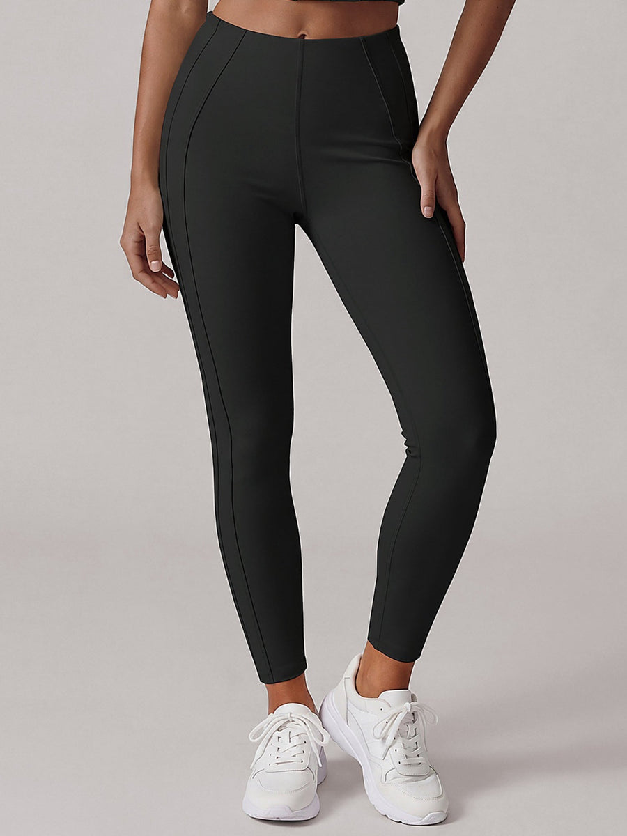 High-Waist Sculpting Leggings with Seam Detail