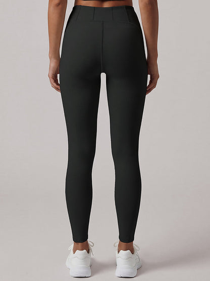 High-Waist Sculpting Leggings with Seam Detail