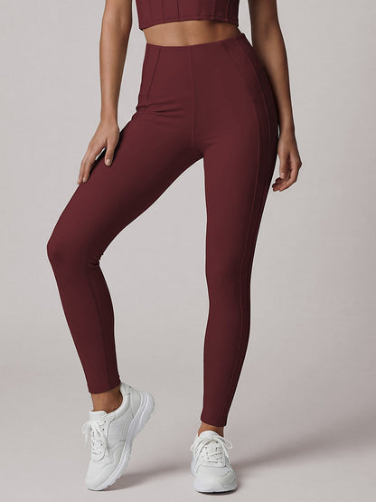High-Waist Sculpting Leggings with Seam Detail