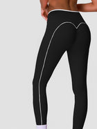 Sculpting High-Waist Crossover Leggings with Contrast Side Stripe
