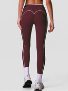 Sculpting High-Waist Crossover Leggings with Contrast Side Stripe