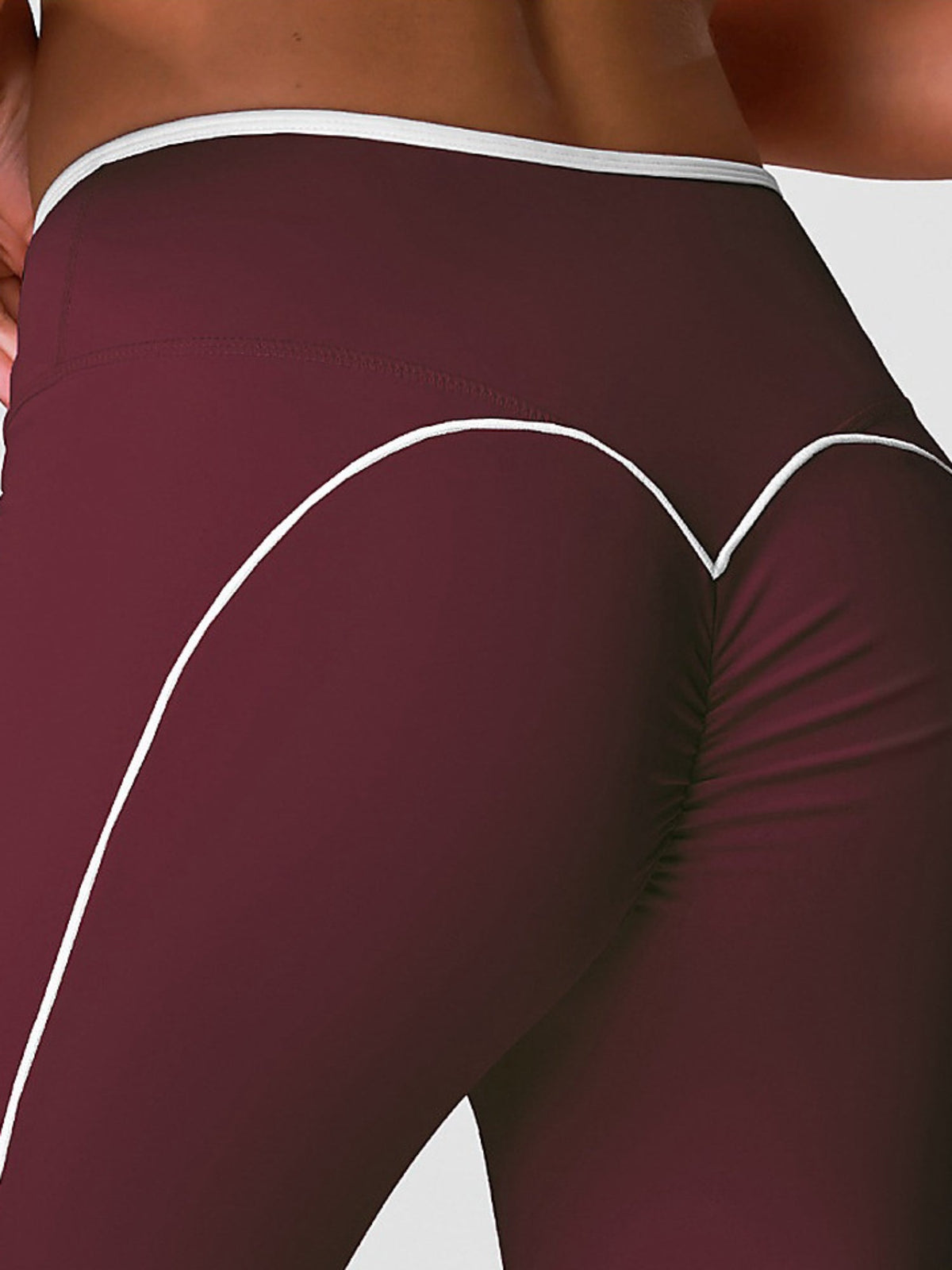 Sculpting High-Waist Crossover Leggings with Contrast Side Stripe