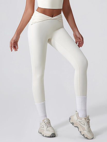 High-Waisted Twist-Front Sculpting Leggings