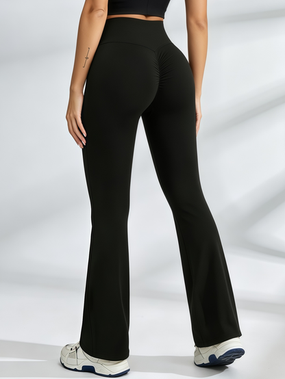 Crisscross Halter Crop Top & Flare Leggings Set
