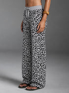 Women's Leopard Print Wide Leg Yoga Pants