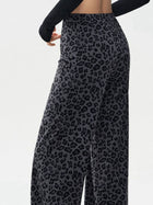 Leopard Print High-Waist Wide-Leg Pants