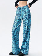 Leopard Print High-Waist Wide-Leg Pants
