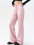 Leopard Print High-Waist Wide-Leg Pants
