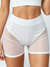 Sheer Mesh‑Cutout Racerback Two‑Piece Set