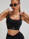 ZASUWA Female Button V-shape Waist Cargo Style Shorts