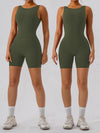 ZASUWA Female Hollow Out U Back High-Support Scrunch Bum Romper