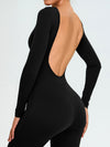 ZASUWA Female U collar Elastic Tight Seamless Quick-dry Jumpsuit