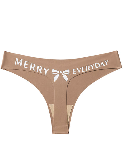 Sexy Bow Print Panties
