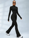 Zipper Flare Jumpsuit