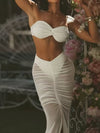 ZASUWA Female Sexy Mesh 3-Pieces Bikini Set
