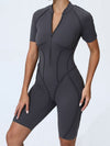 ZASUWA Female Sexy Zipper Booty Romper