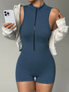 ZASUWA Female Zipper Scrunch Bum Short Romper