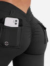 ZASUWA Female Deep V Back Pocket Cargo Leggings