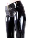 ZASUWA Female Glossy Faux Leather Zipper Hip-lift Leggings