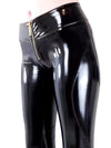 ZASUWA Female Glossy Faux Leather Zipper Hip-lift Leggings