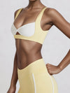 ZASUWA Female Contrast Color Stripes Cutout Pocket Short Traksuit
