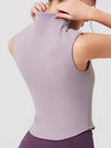 ZASUWA Female Fleece Stand Up Collar Zipper Tank